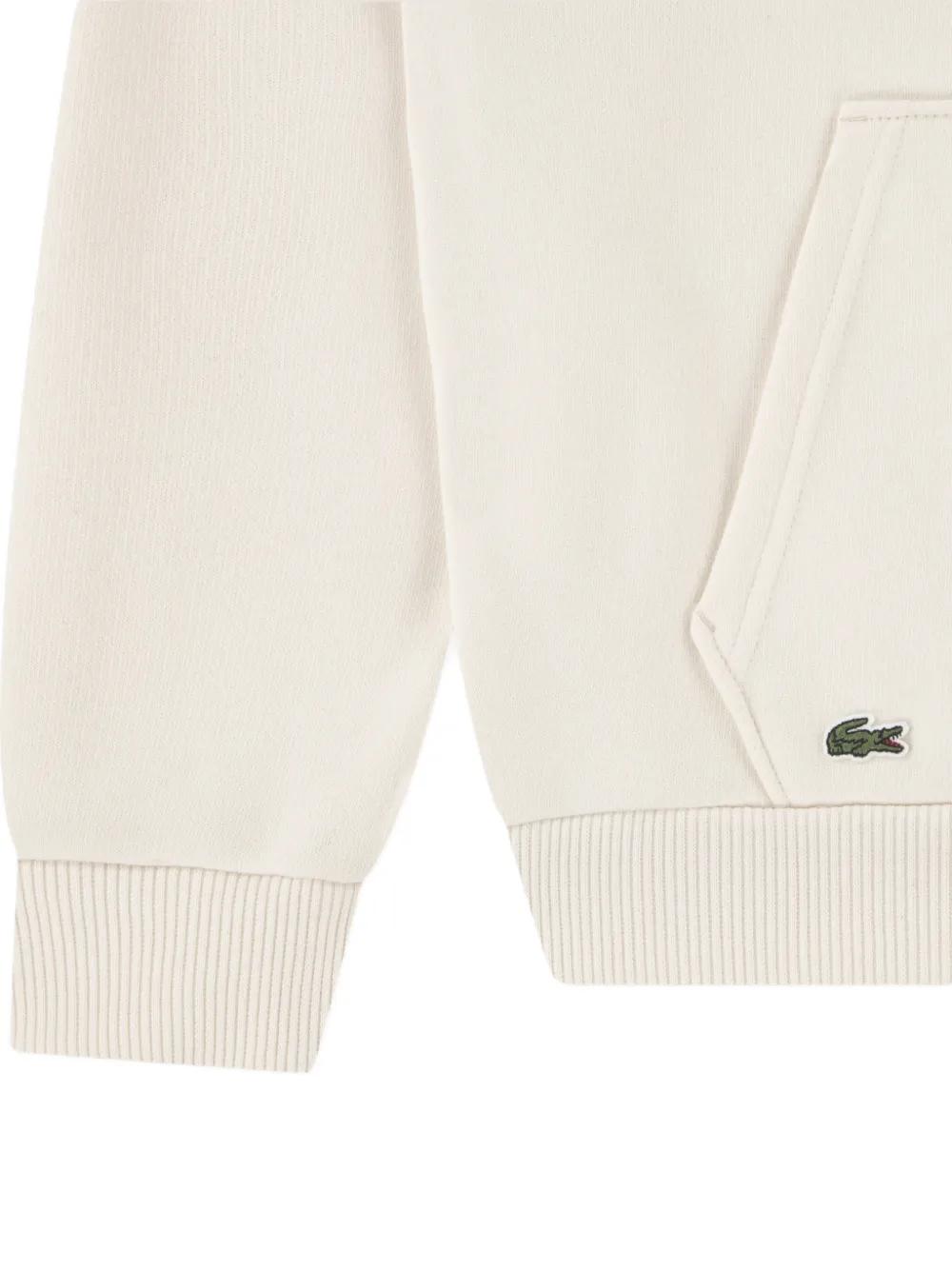 Lacoste Kids Hoodie met logodetail en lange mouwen Beige
