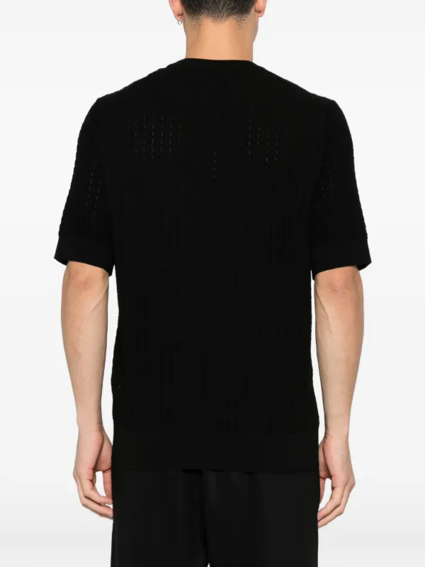Dolce & Gabbana short-sleeve Knitted T-shirt | Black | FARFETCH JO