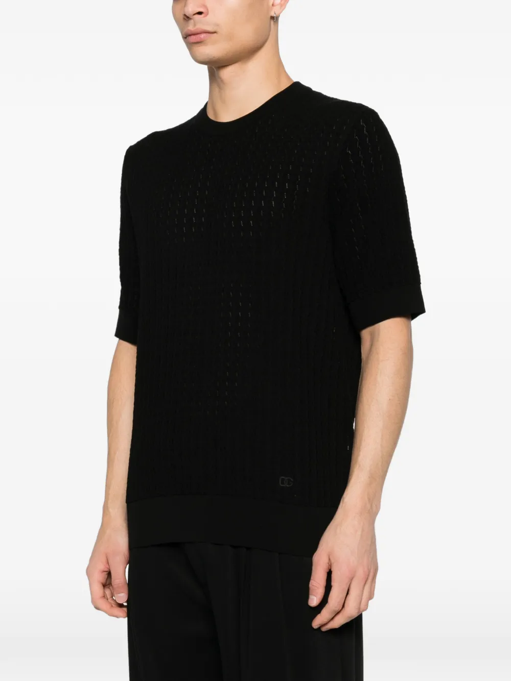 Dolce & Gabbana Gebreid T-shirt Zwart