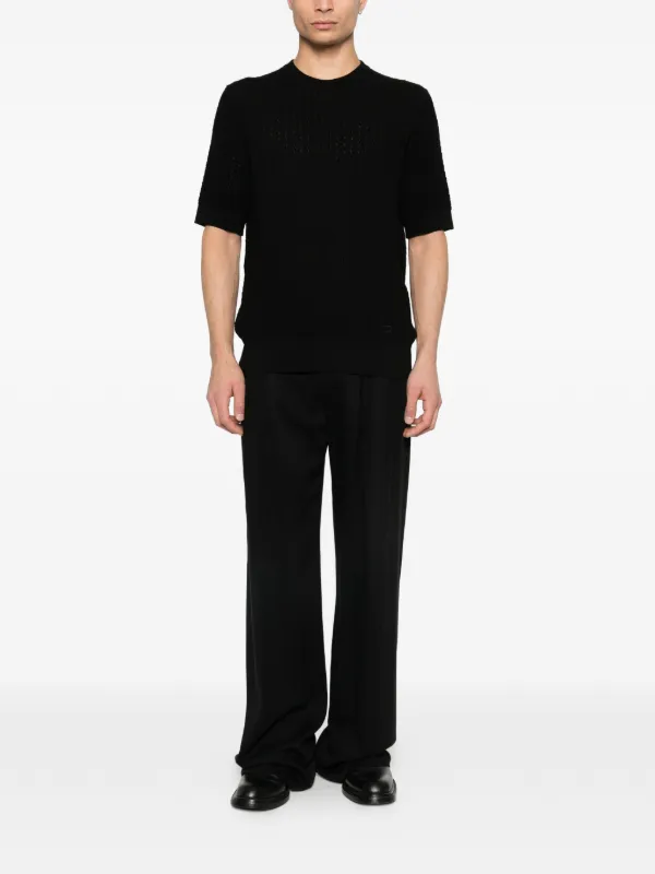 Dolce & Gabbana short-sleeve Knitted T-shirt | Black | FARFETCH JO