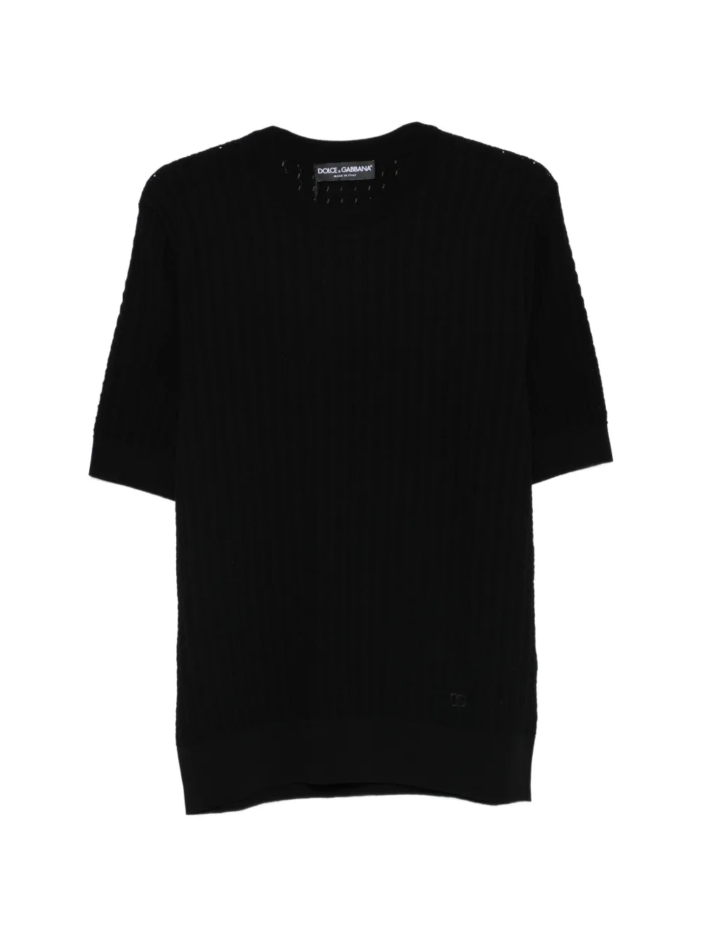 Dolce & Gabbana short-sleeve knitted T-shirt - Nero