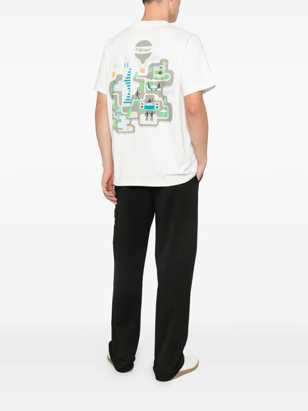 FL&Acirc;NEUR logo-graphic T-shirt - Wit