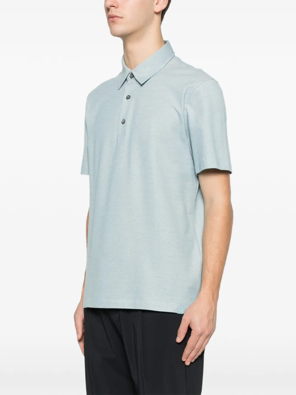 Brioni Poloshirt met knopen Blauw