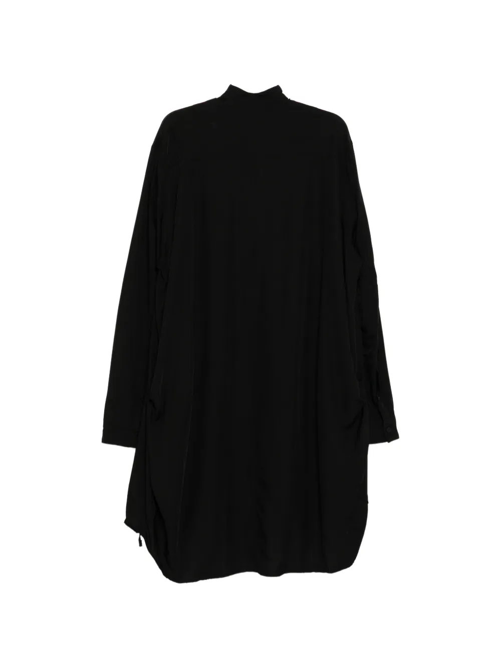 Julius band collar shirt - Zwart