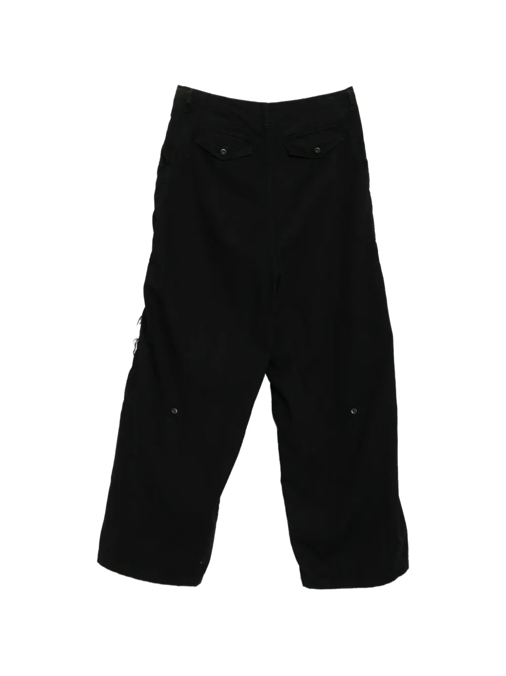 Julius distressed wide-leg jeans - Zwart