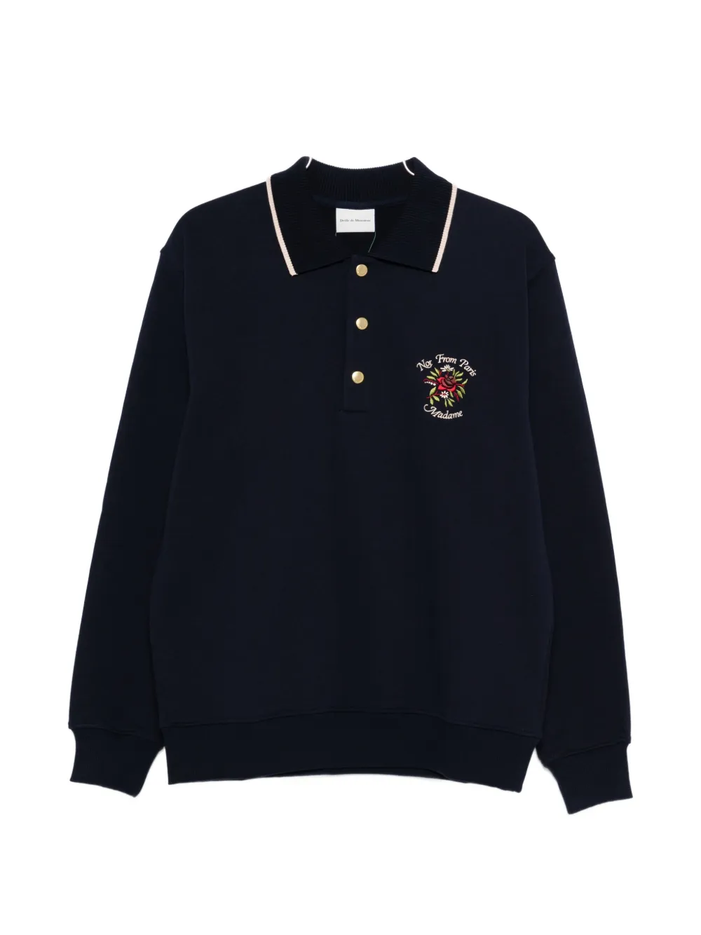 Drôle De Monsieur embroidered sweatshirt - Blu