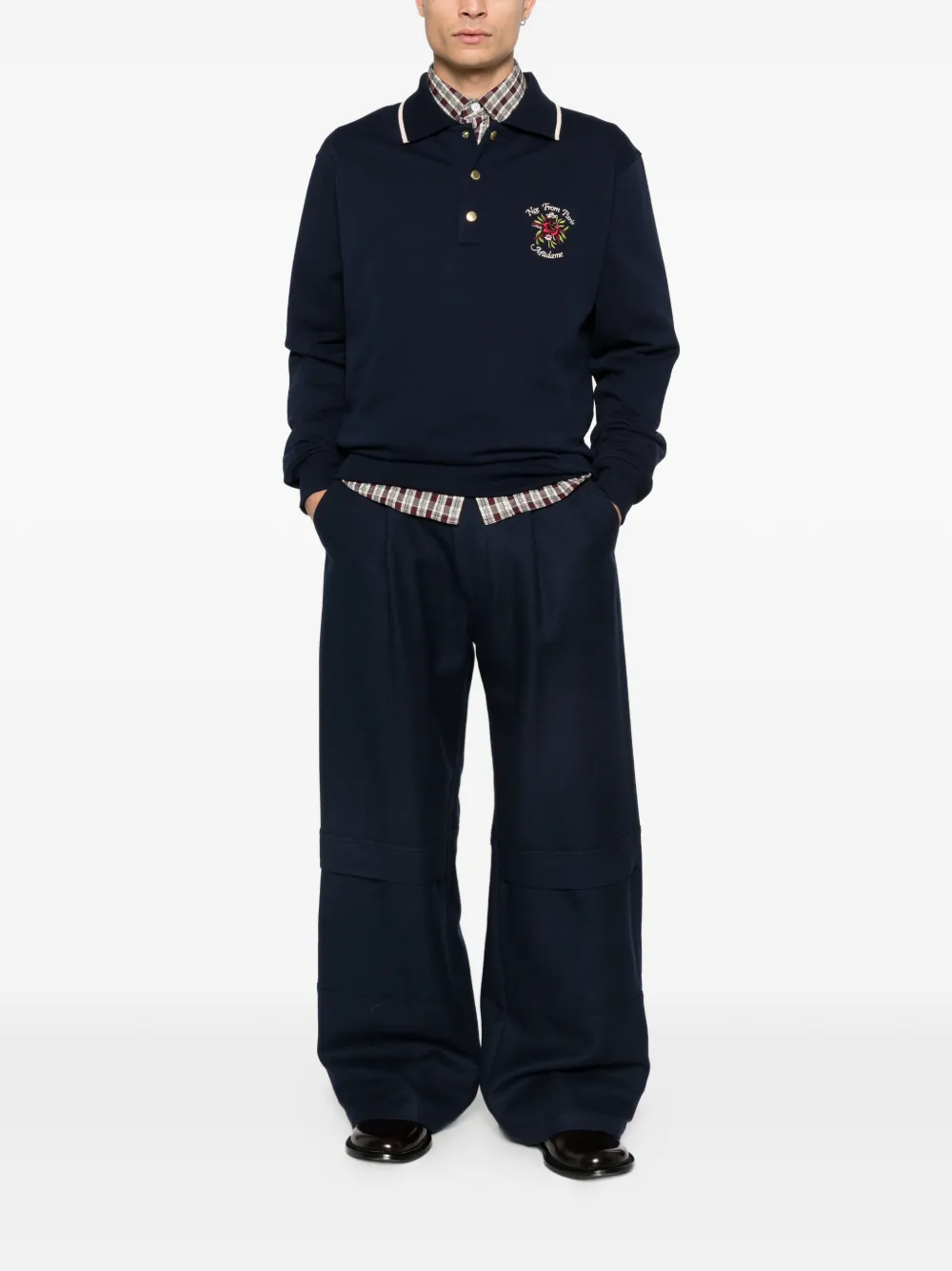 Dr&ocirc;le De Monsieur embroidered sweatshirt - Blauw