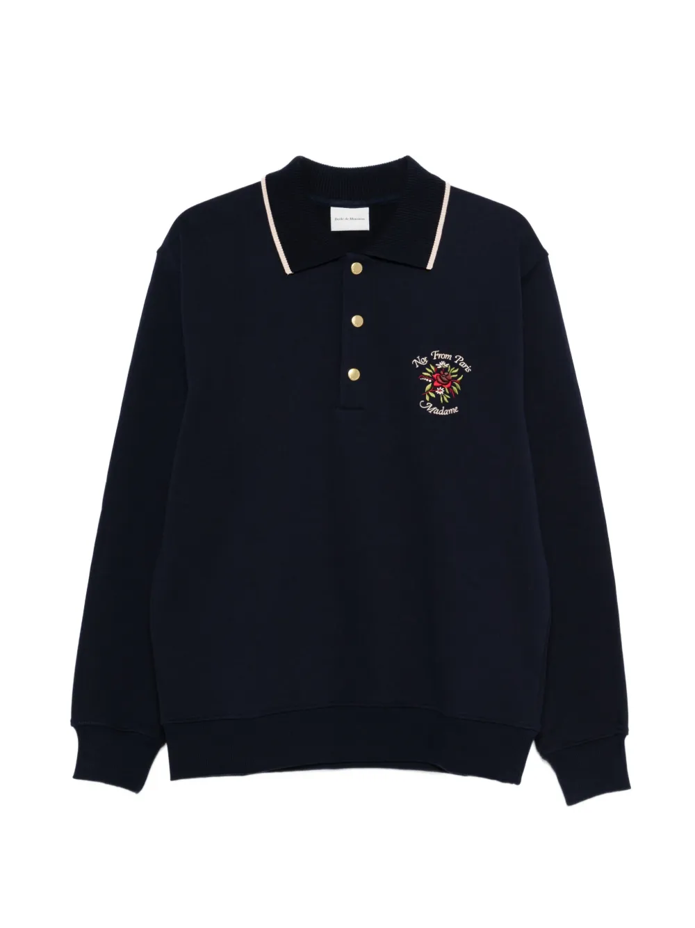 Drôle De Monsieur embroidered sweatshirt - Blu