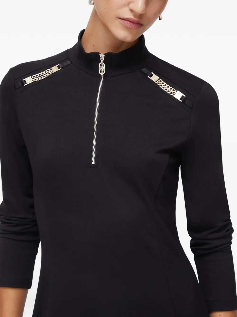 Half-Zip Knitted Dress