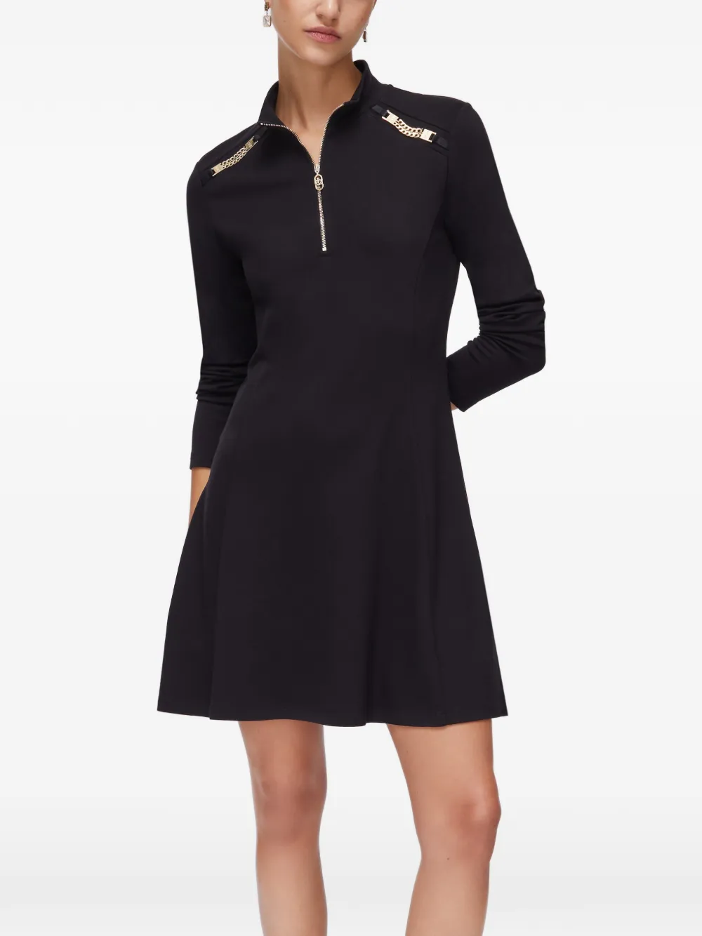 Half-Zip Knitted Dress