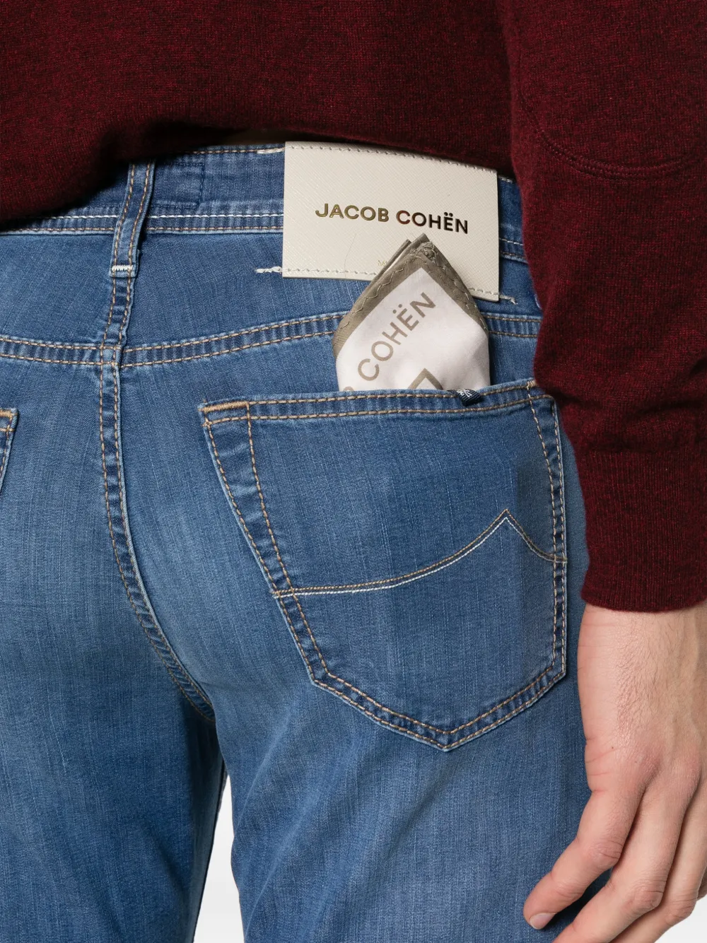 Jacob Cohën Jeans met vijf zakken Blauw