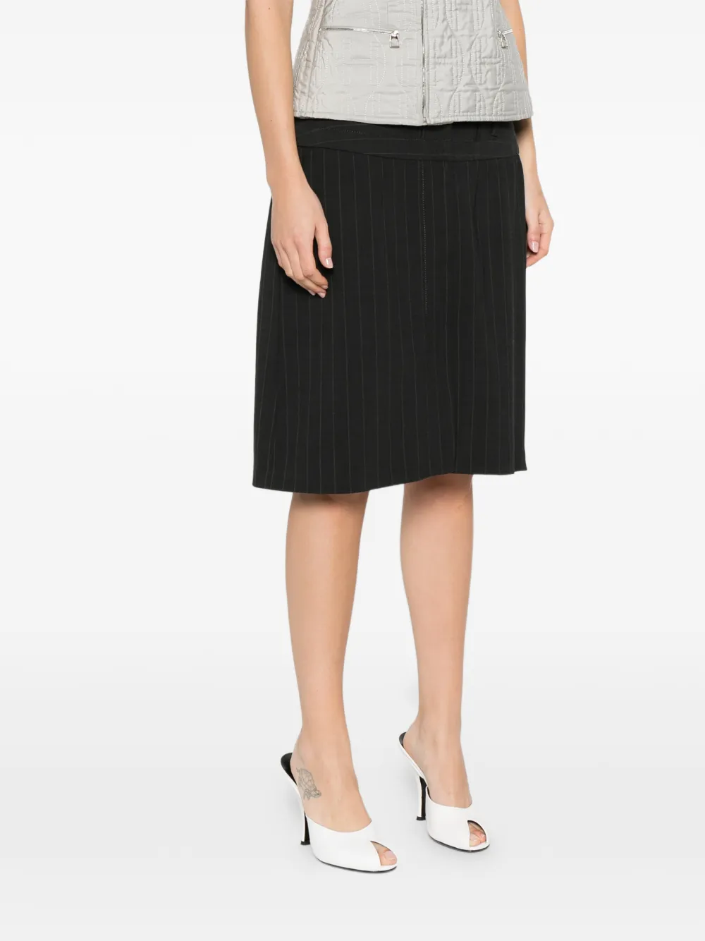 2000s Pinstripe Mini Skirt