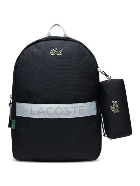 Lacoste Kids mochila con aplique del logo