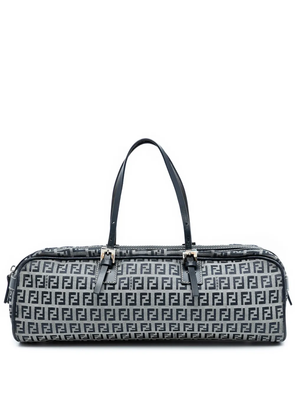 Fendi Pre-Owned Borsa a mano in tela con motivo Zucchino XX secolo - Grigio