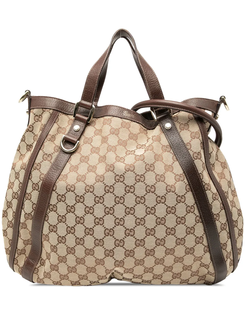 Gucci Pre-Owned 2000-2015 GG Canvas Abbey D Ring Convertible satchel - Marrone