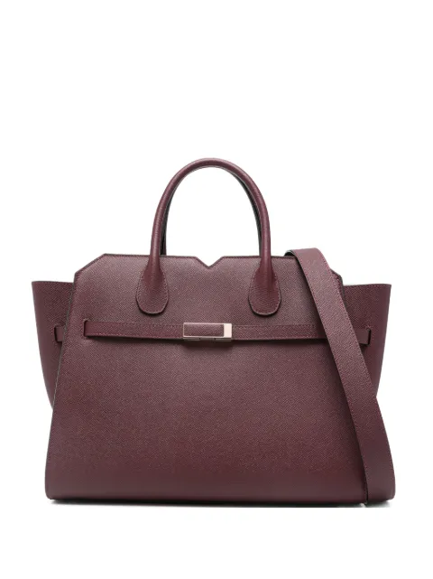 Valextra rectangle leather tote bag