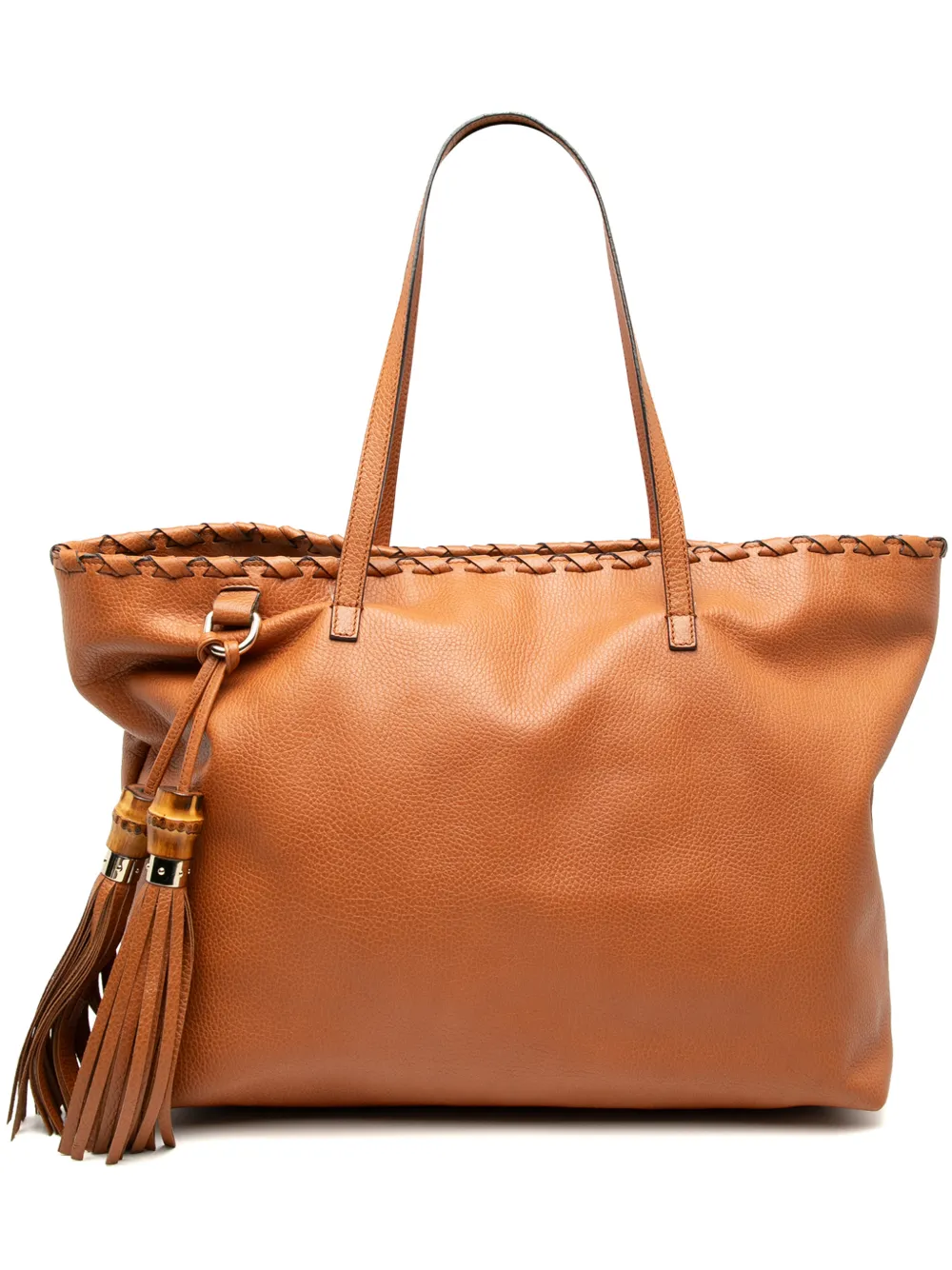 Gucci Pre-Owned 2000-2015 Leather Peggy Braided tote bag - Marrone