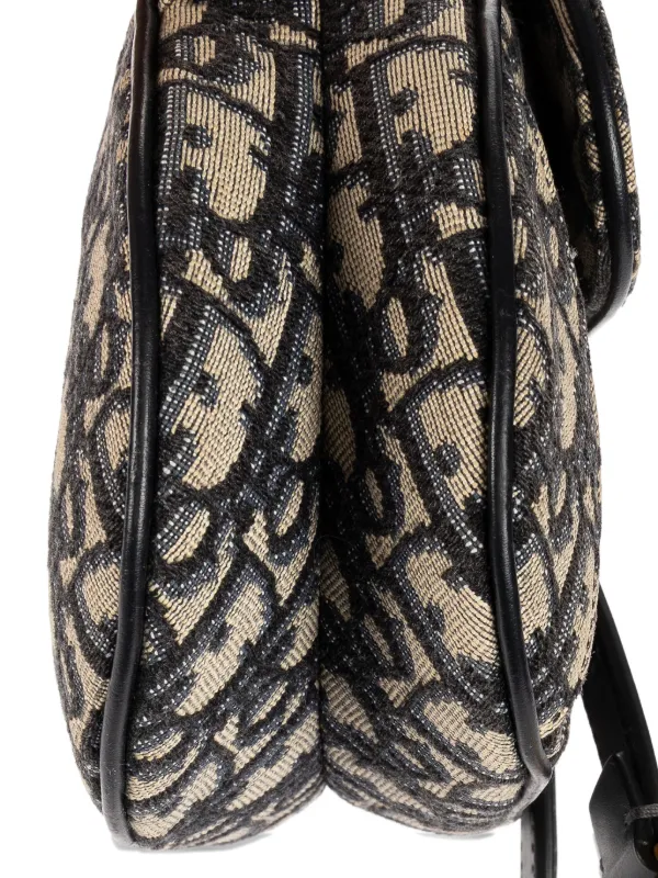 Christian Dior Pre-Owned Saddle Monogram Shoulder Bag | Neutrals