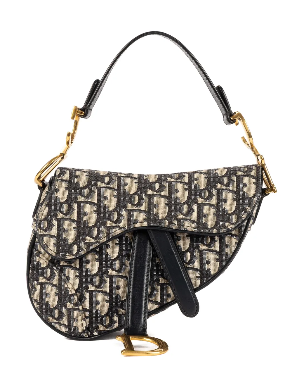 Christian Dior Pre-Owned Borsa a spalla Saddle con monogramma - Toni neutri