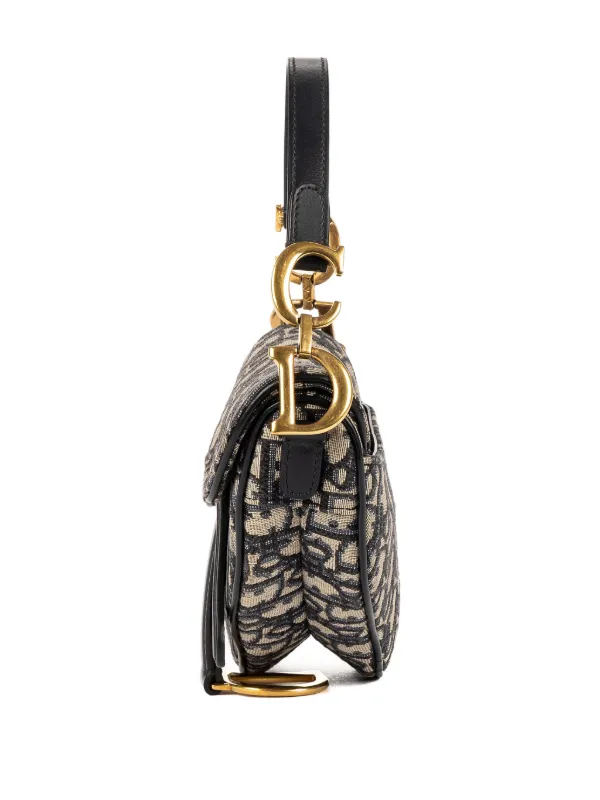 Christian Dior Pre-Owned Saddle Monogram Shoulder Bag | Neutrals
