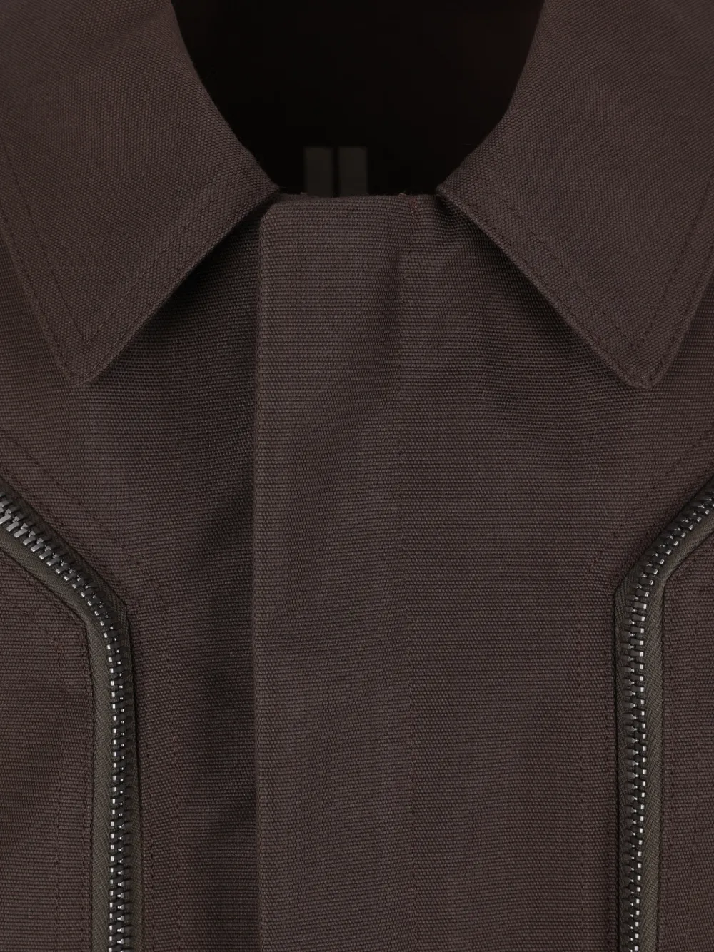 Rick Owens Heizer Mac cropped jack met rits Bruin
