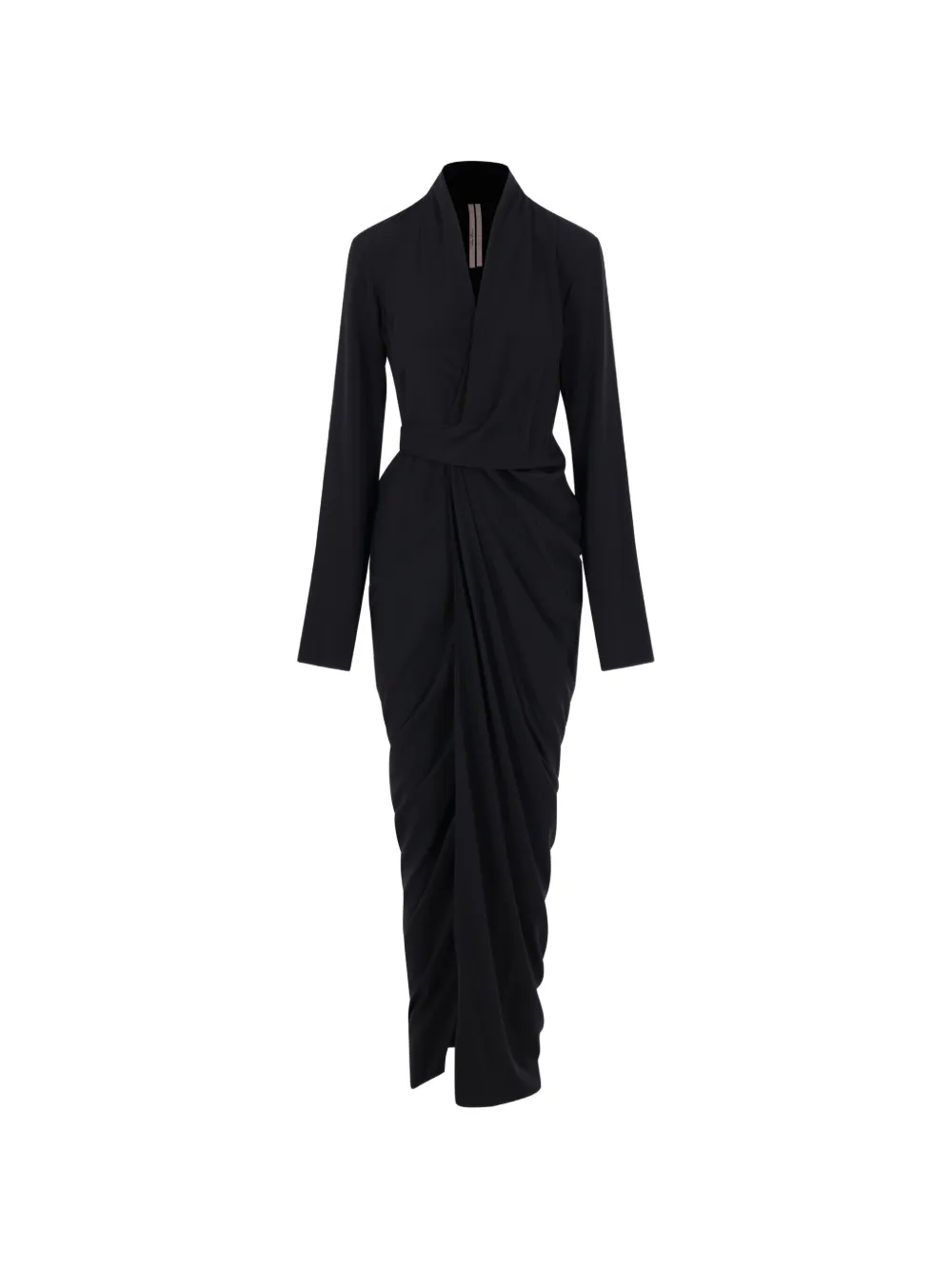 Rick Owens long-sleeved wrap dress - Nero