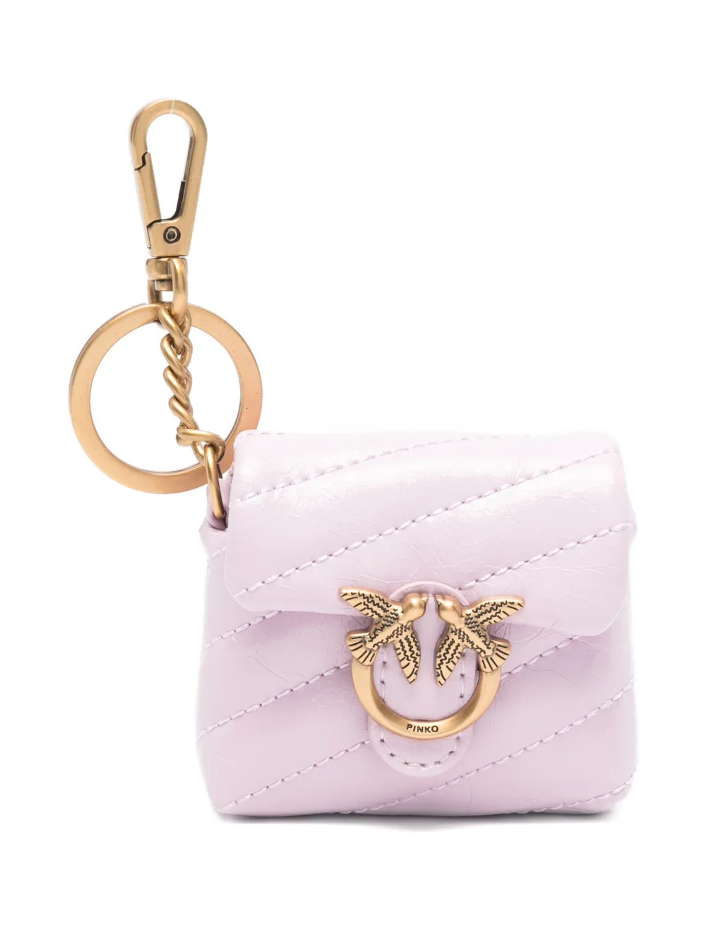 PINKO bird-embellishment keyring - Rosa