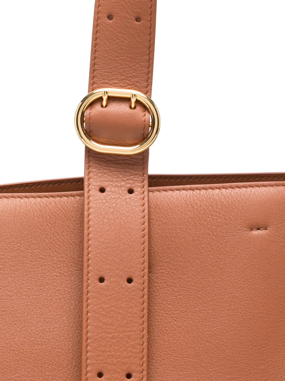 Jil Sander Shopper met gespband Bruin