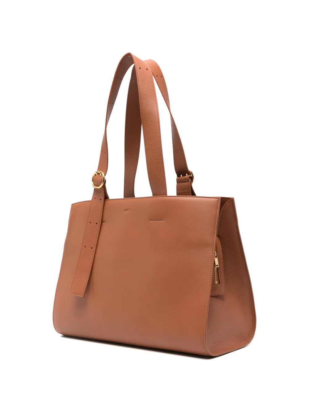 Jil Sander Shopper met gespband Bruin