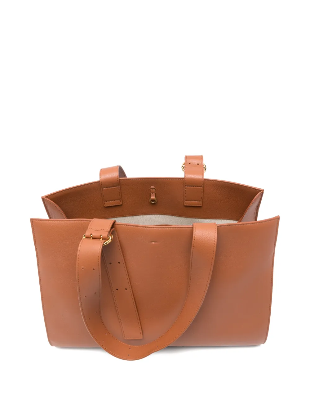 Jil Sander Shopper met gespband Bruin