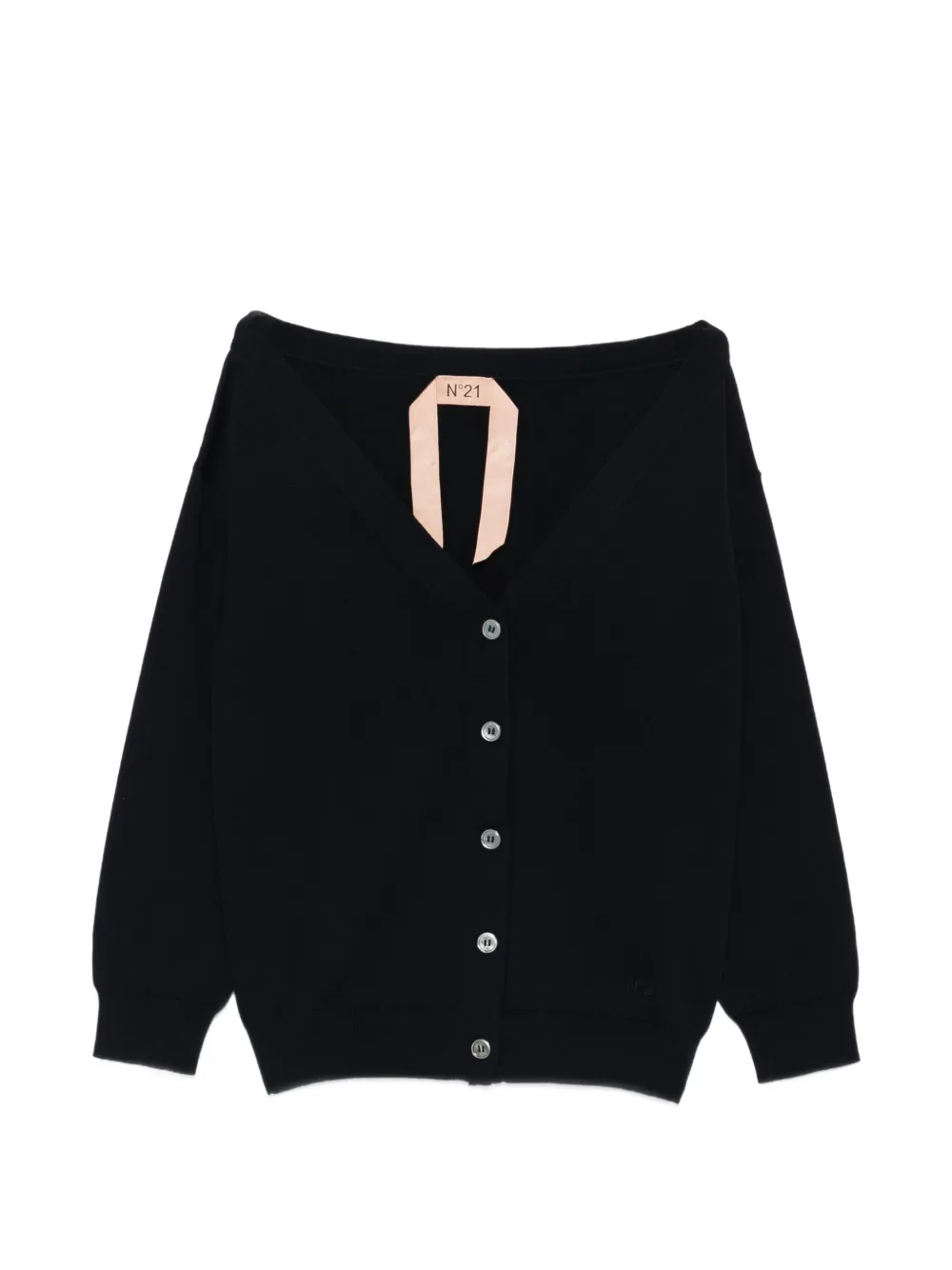 Nº21 off-shoulder cardigan - Nero