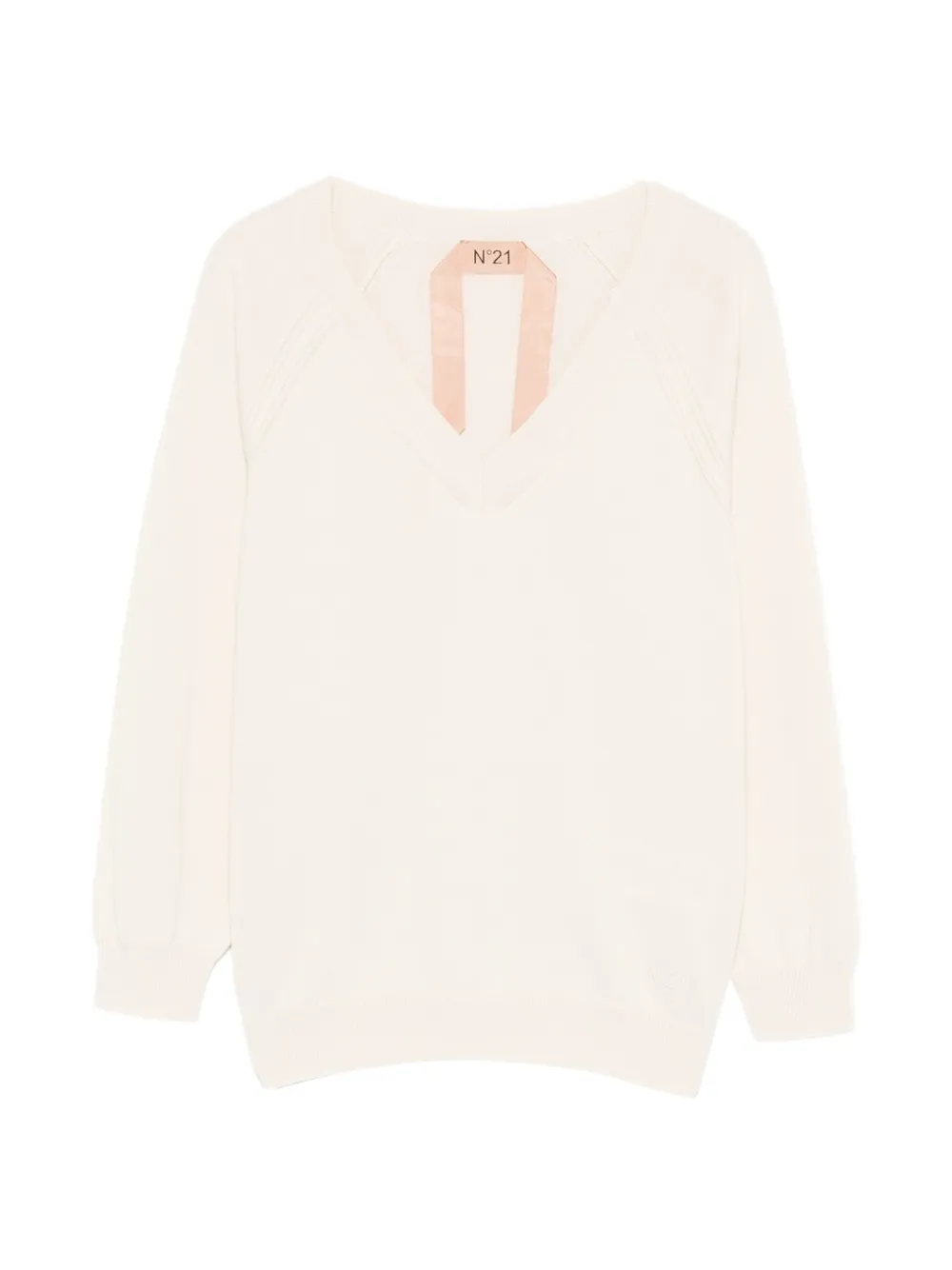 Nº21 V-neck top - Toni neutri