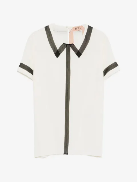 Nº21 contrast-trim top