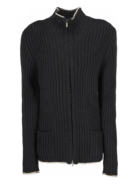 Kenzo Pre-Owned ribbed zip cardigan