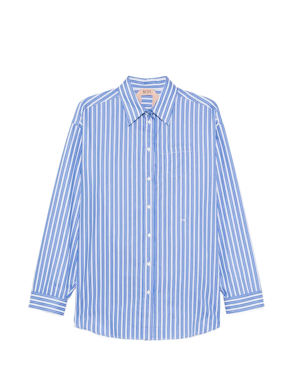 Nº21 striped pocket shirt - Blu