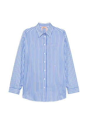 Ermanno Scervino ストライプ レース シャツ | ブルー | FARFETCH JP
