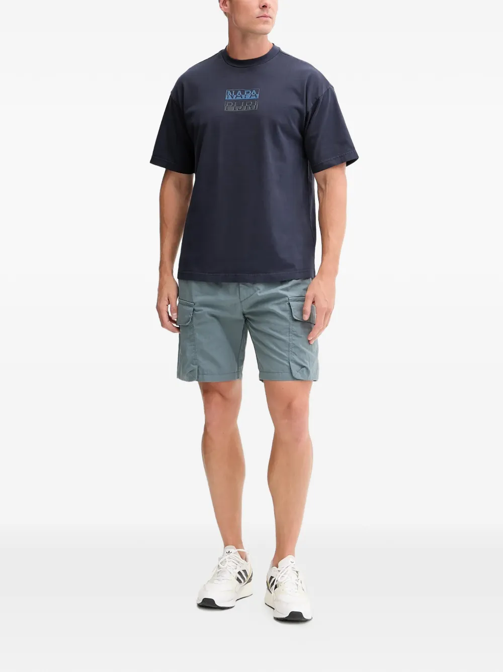 Napapijri cargo drawstring shorts - Blauw