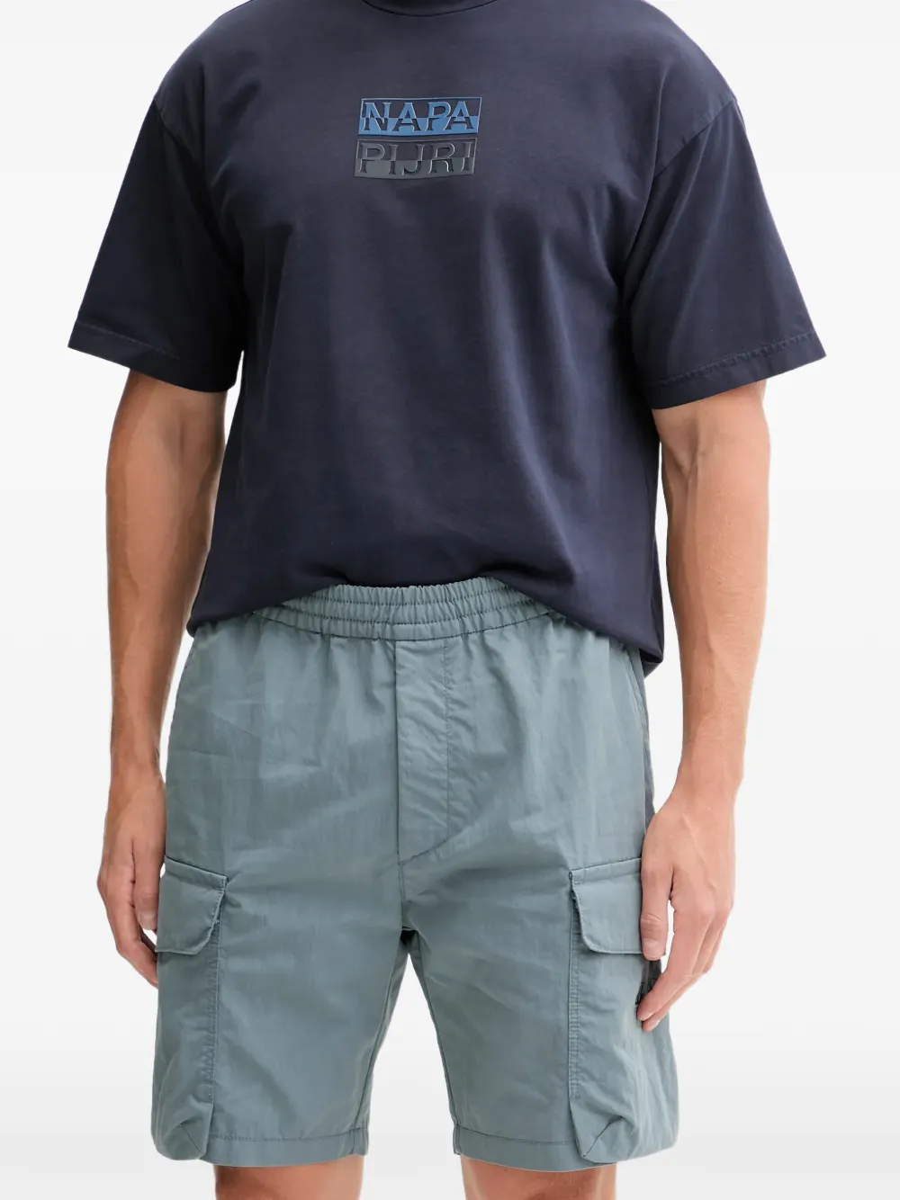 Napapijri cargo drawstring shorts - Blau