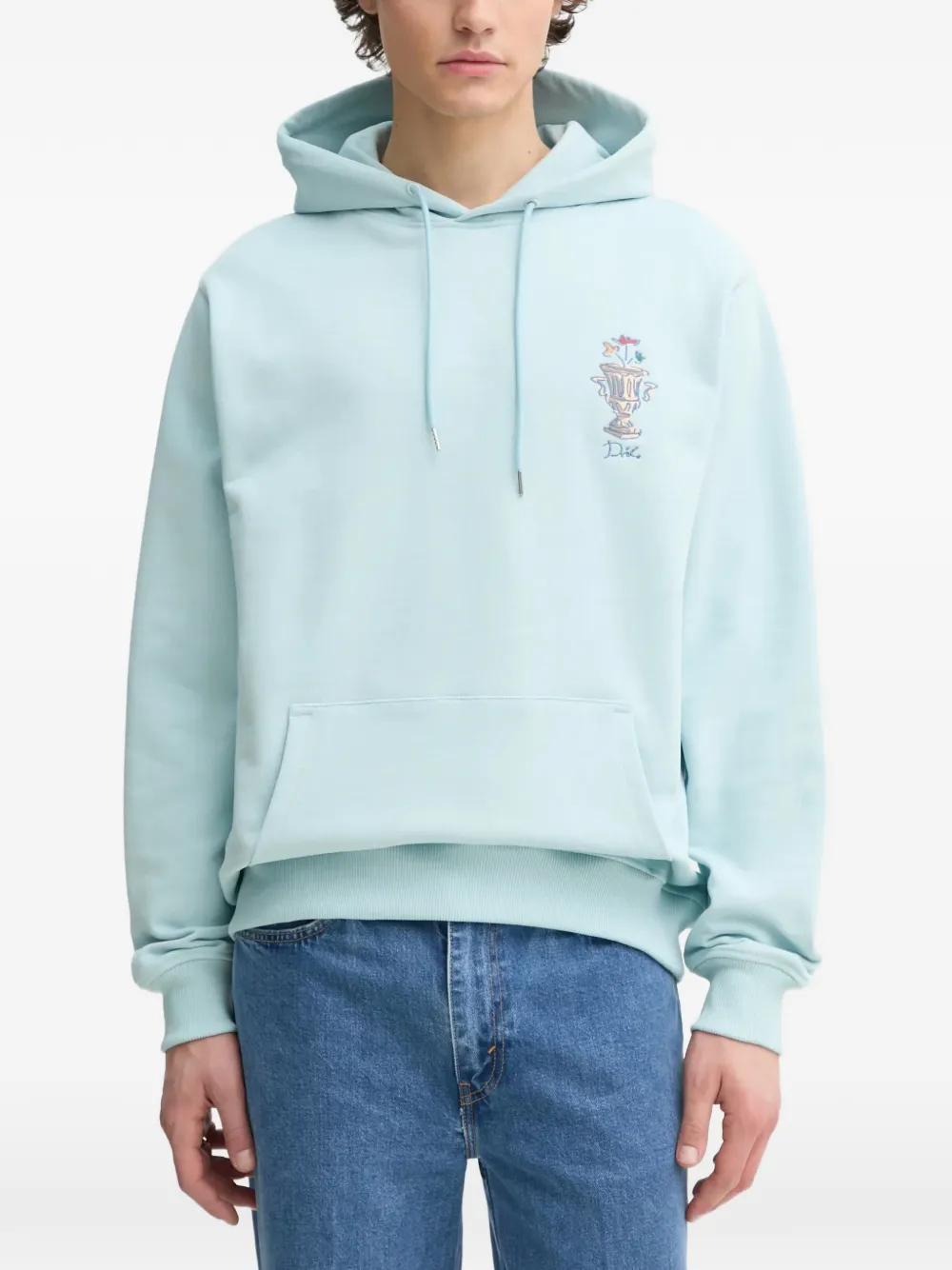Drôle De Monsieur vase graphic-print hoodie - Blu