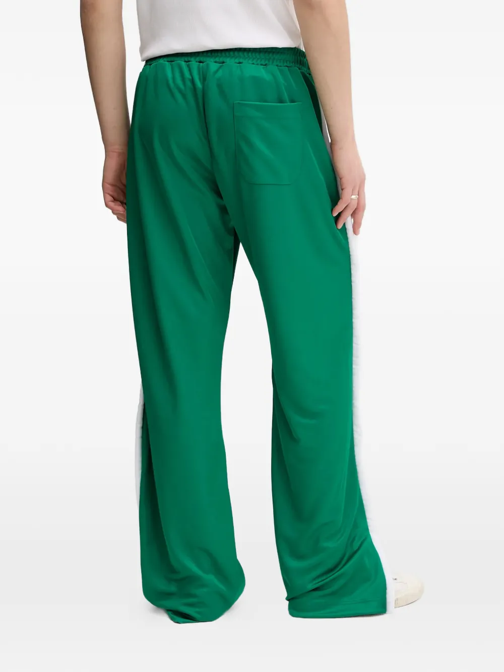  Fiorucci Stripe-detail Trousers - Green 