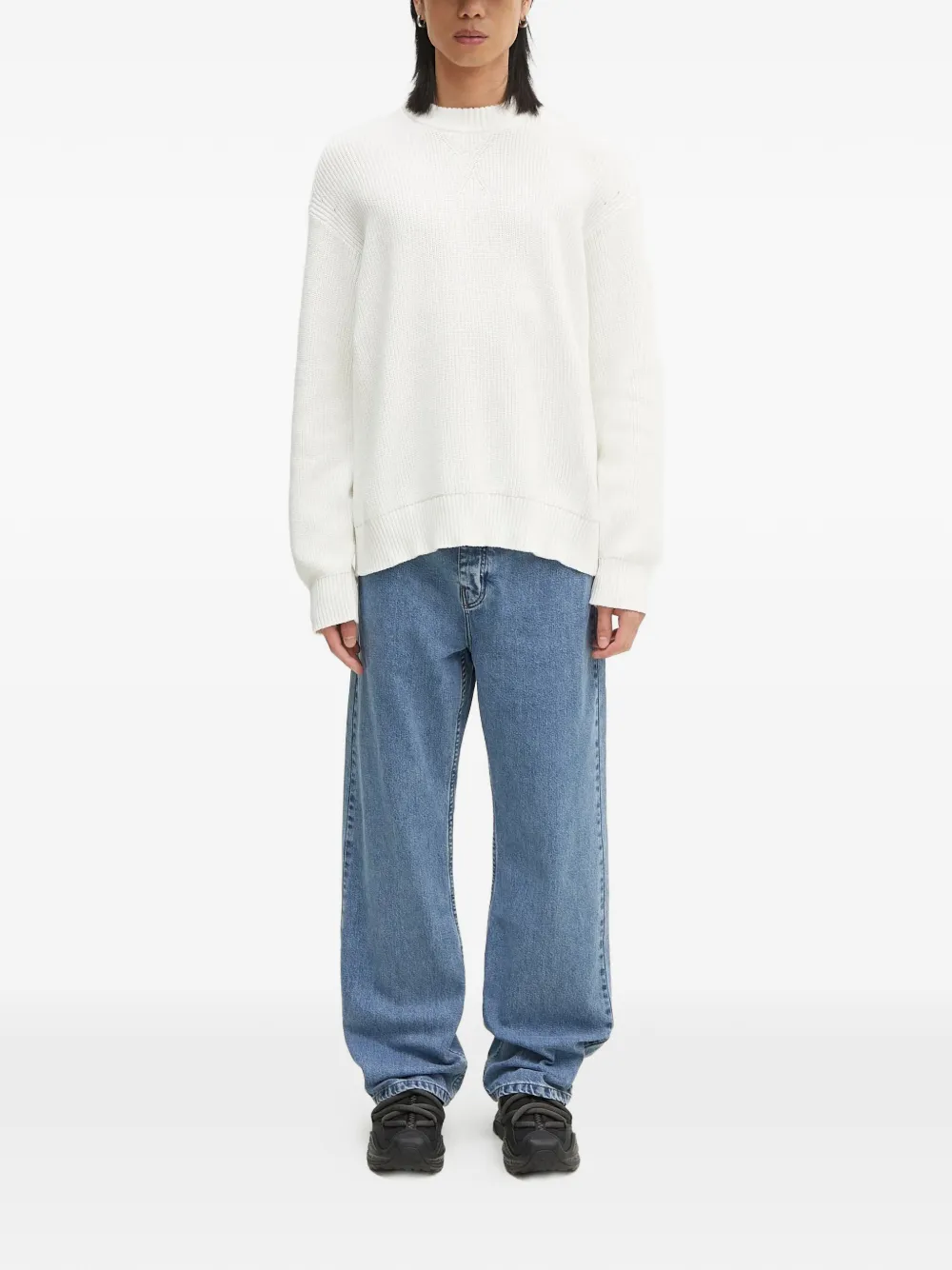 Napapijri logo crew-neck sweater - Wit