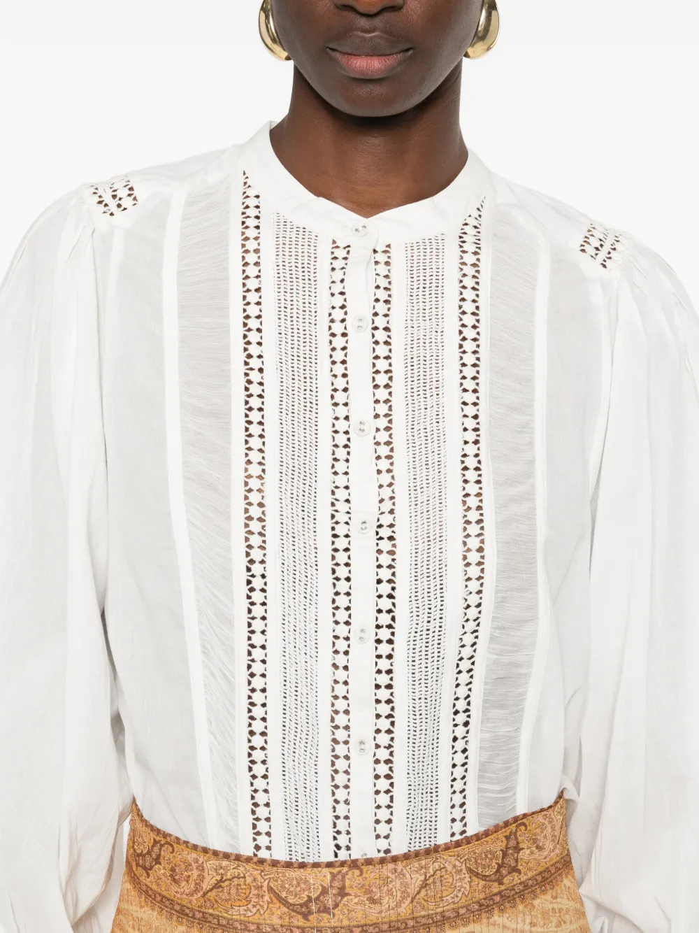 FARM Rio Gehaakte blouse Wit