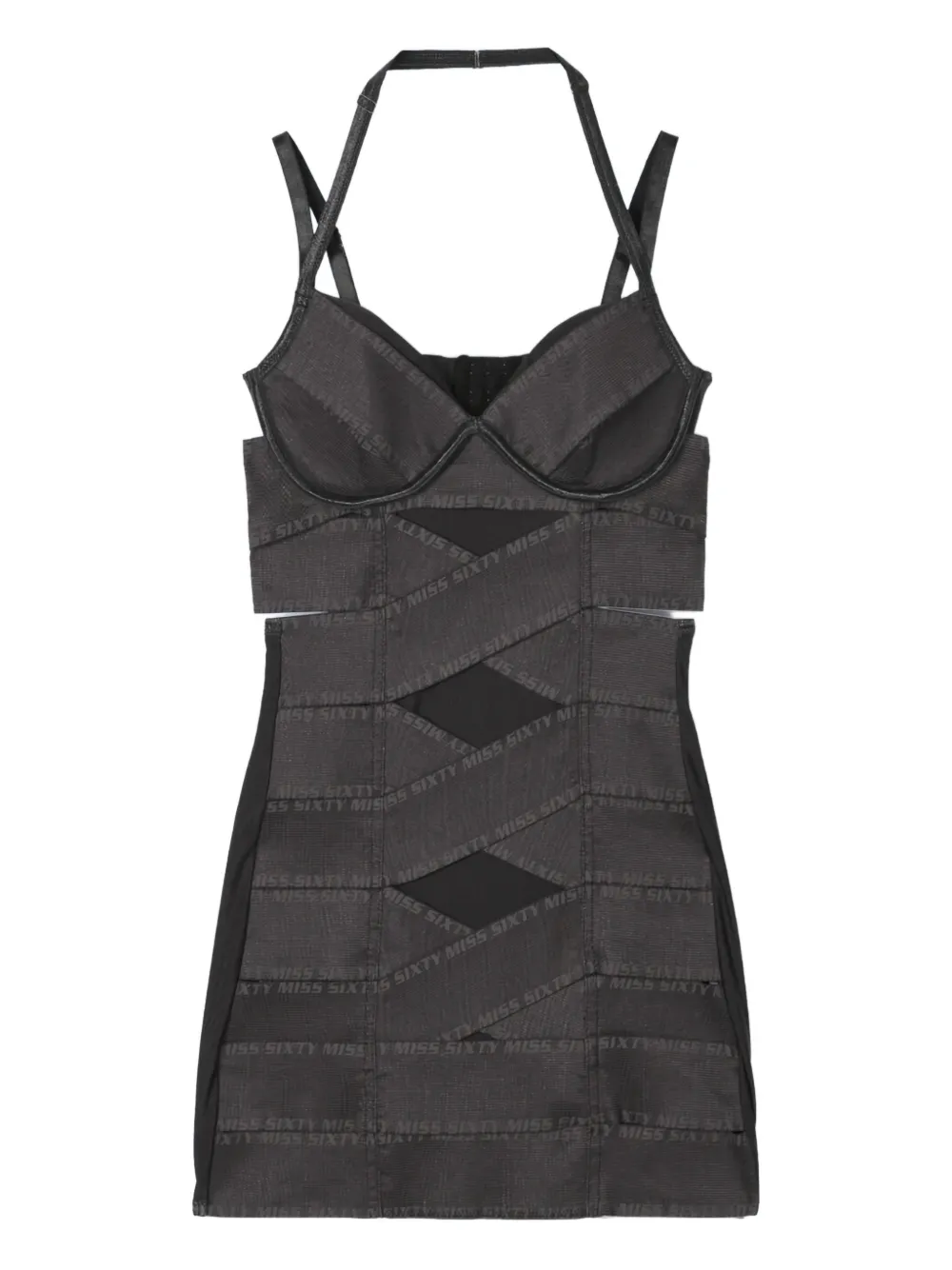 Miss Sixty x KNWLS Abito con scollo all'americana - Marrone