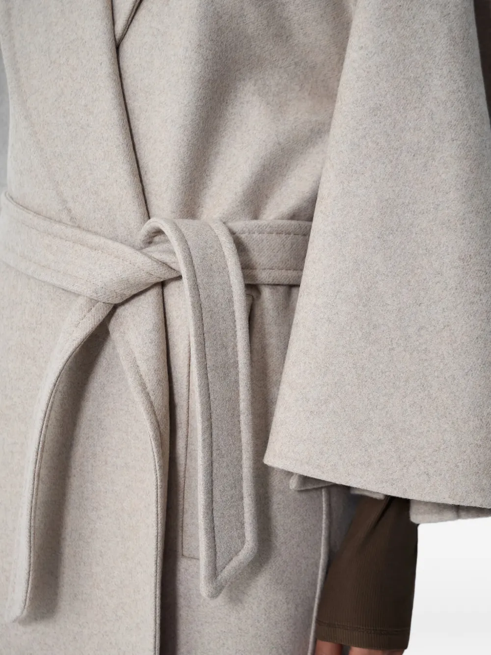  Max Mara Peak-lapels Self-tie Coat - Neutrals 
