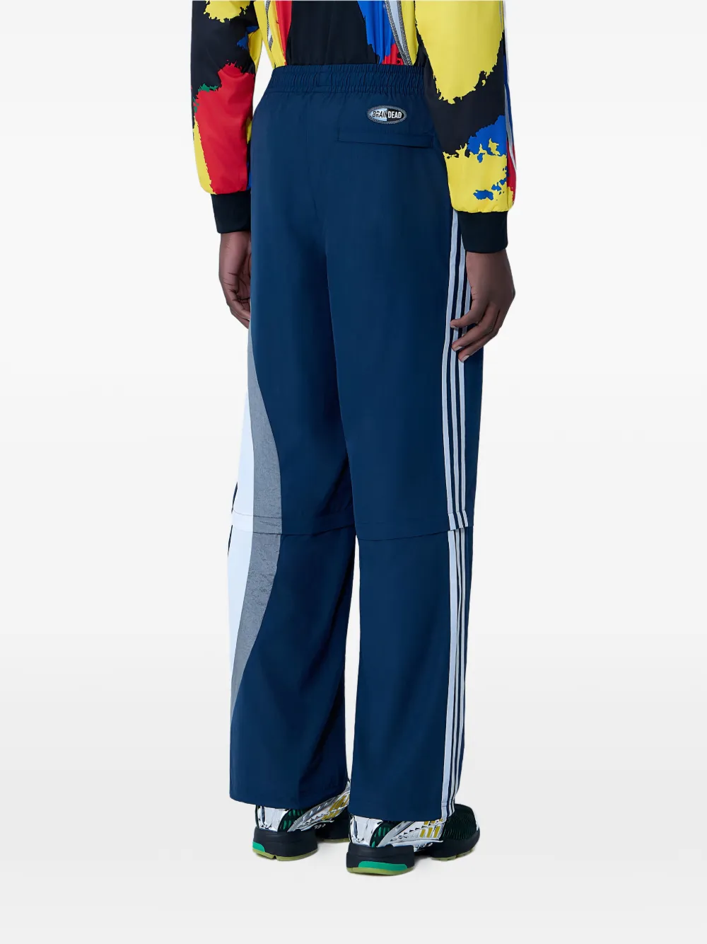 adidas x Brain Dead trainingsbroek met elastische taille en logo Blauw