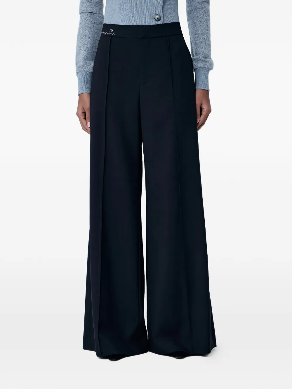 Marni high-waisted wide-leg trousers - Schwarz