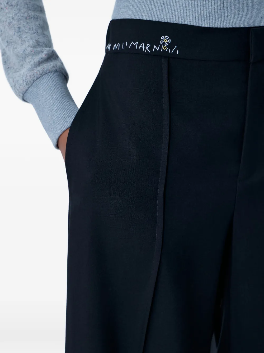 Marni High waist broek Zwart