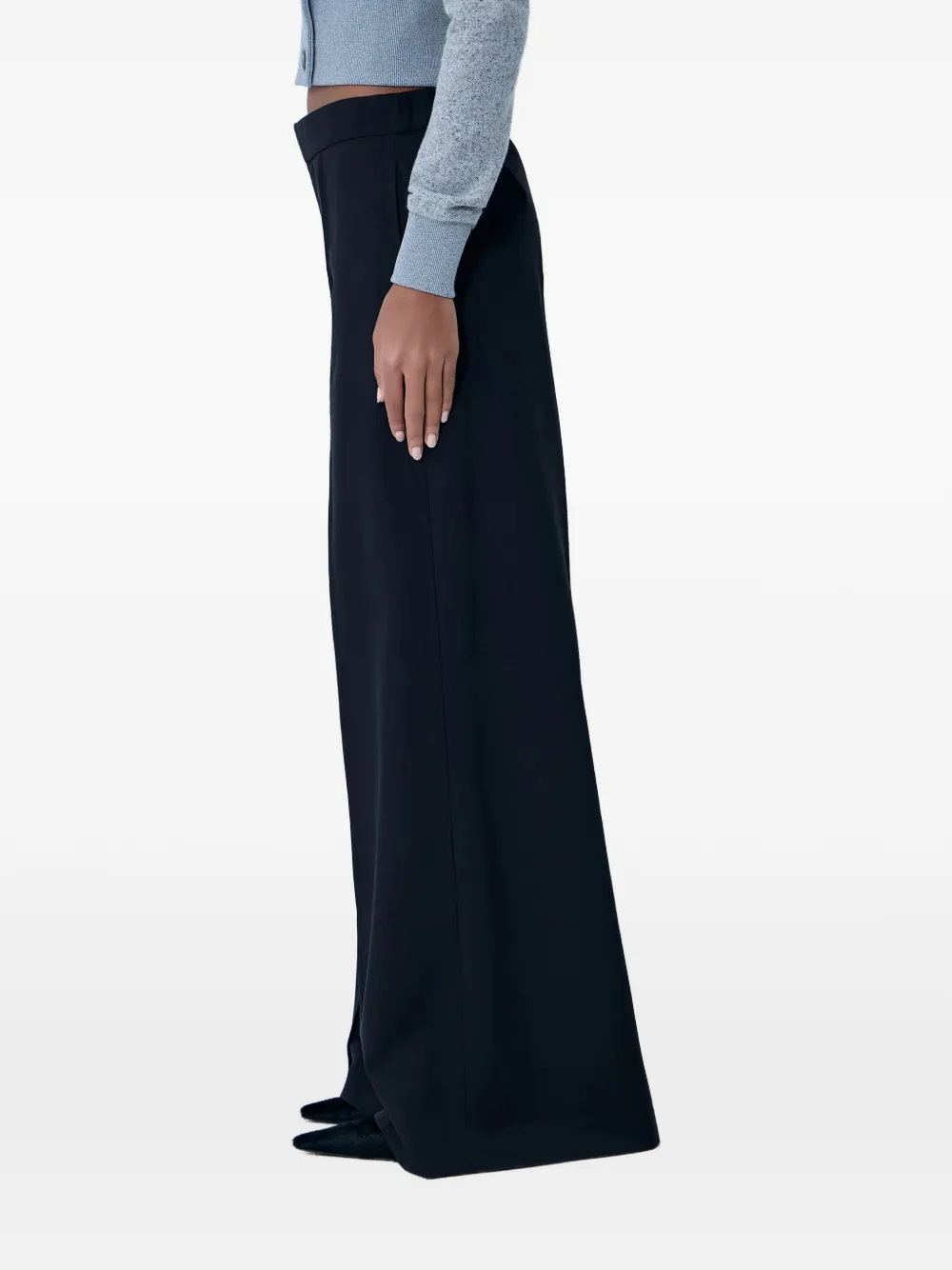 Marni high-waisted wide-leg trousers - Zwart