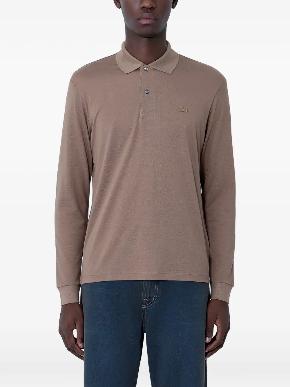 Lacoste long-sleeve polo shirt - Marrone