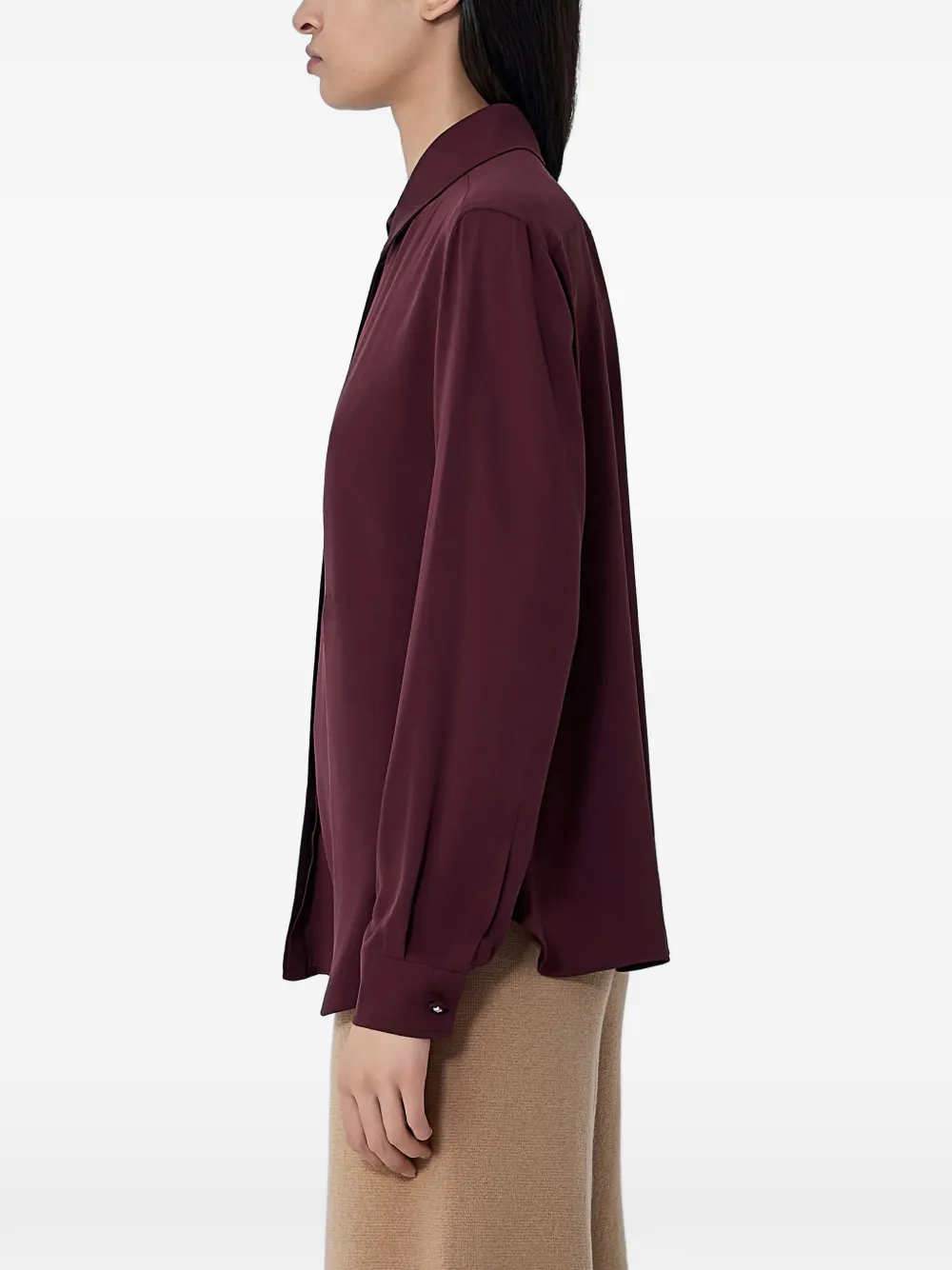 Max Mara button-down silk shirt - Rood